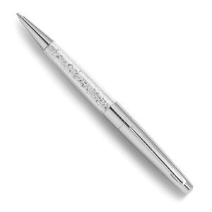 Silvertone Ballpoint Pen with Crystals